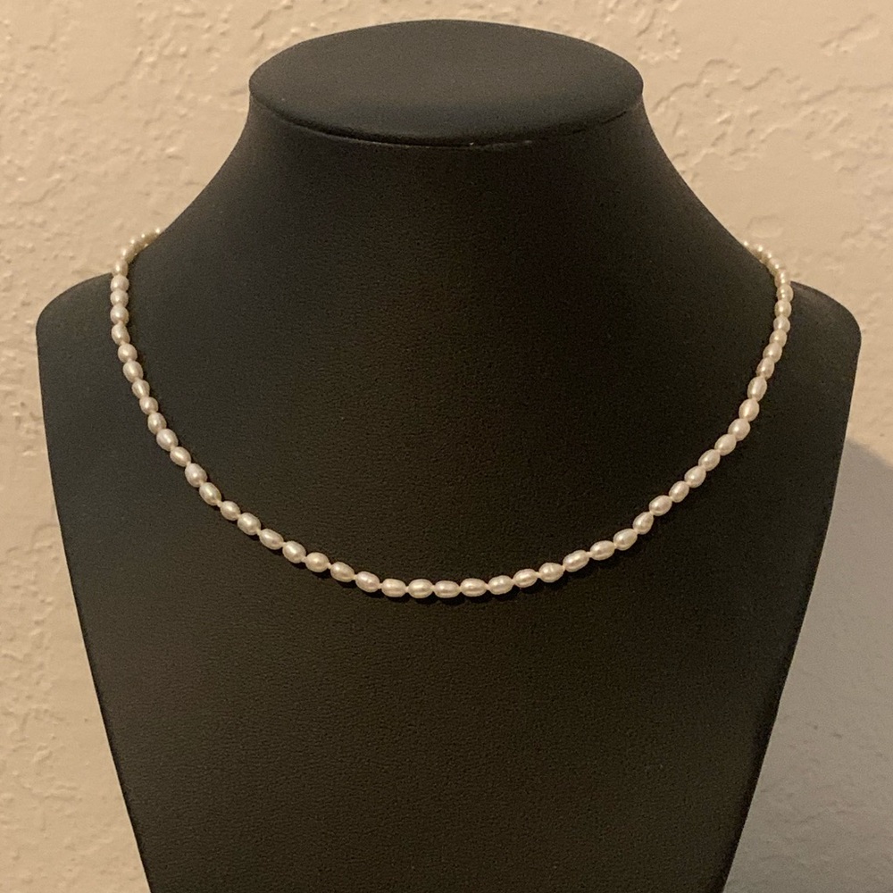 MantraBand Gold Intention Pearl Chain Necklace